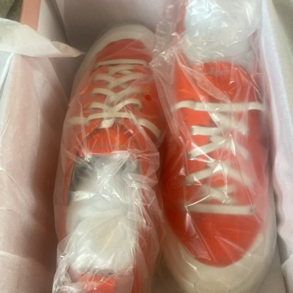 Lisa Vicky orange nylon Goodness Low Top Sneakers - Picture 5 of 11